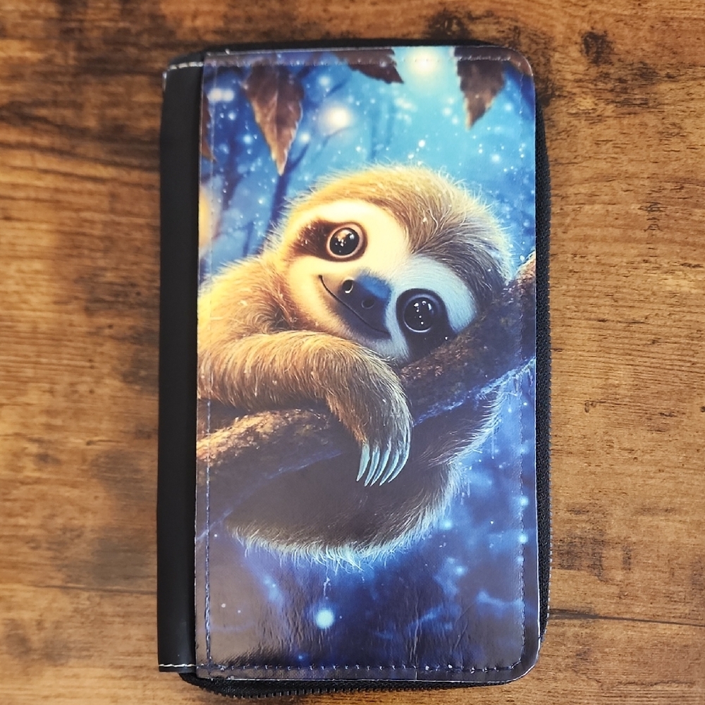 Firm Price Women's Tree Sloth Design Wallet - Blue Disney